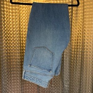 Old Navy Classic Blue Distressed Straight Leg Jeans 12 tall